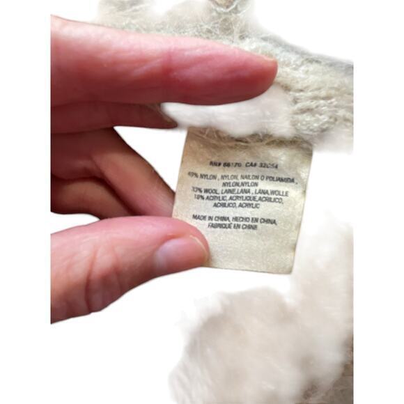 Anthropologie Knitted & Knotted Cardigan Boho‎ Short Sleeve Sweater Jacket Cream - Picture 9 of 13